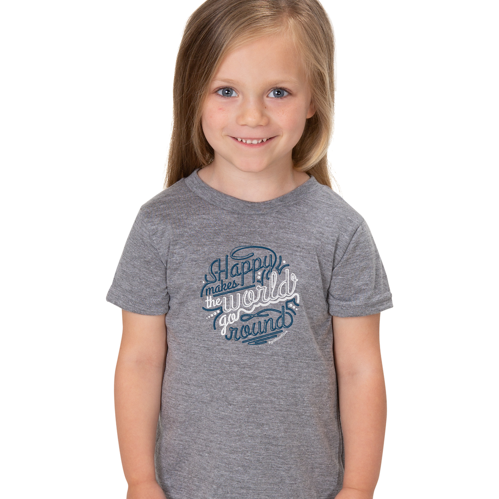 Happy Makes the World Go Round - Child Tee | Go Shout Love